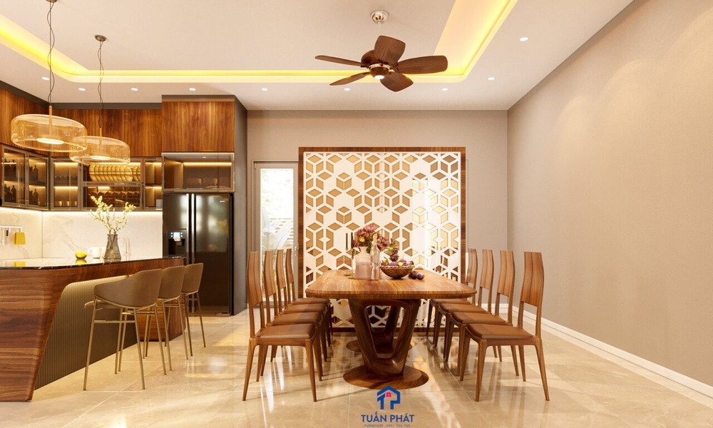 Bộ bàn ghế gỗ óc chó nguyên khối tối giản BG20 (1)