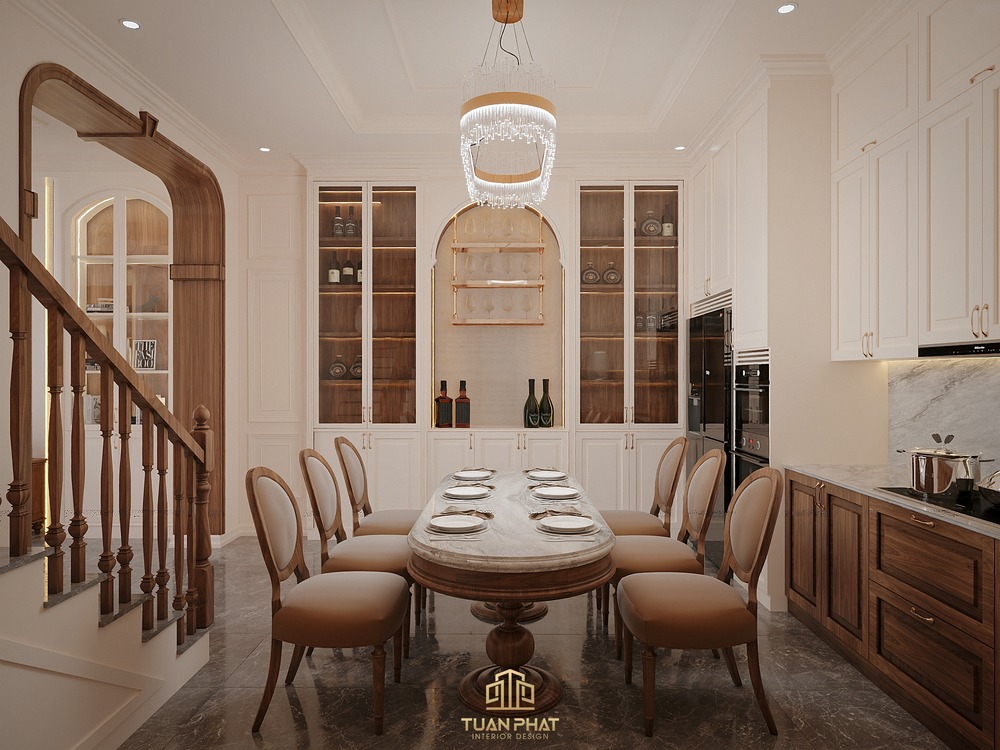 Bộ bàn ghế gỗ óc chó phối đệm cao cấp BG33