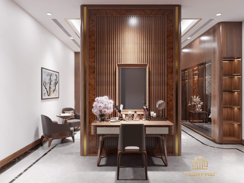 bộ nội thất phòng ngủ gỗ óc chó