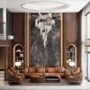 Bộ sofa gỗ óc chó bọc da lớn SF06