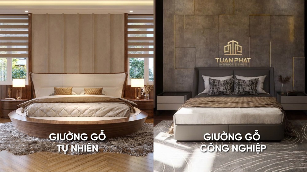 chọn giường gỗ công nghiệp hay gỗ tự nhiên