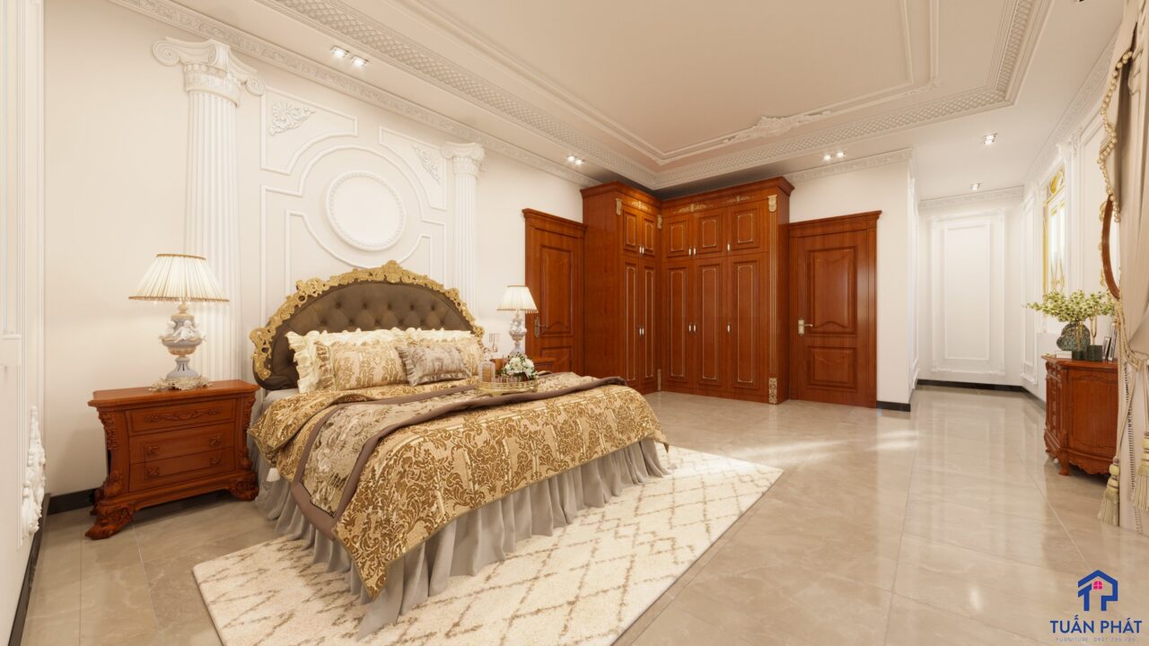 Combo giường, tủ, tab tân cổ điển - GN22