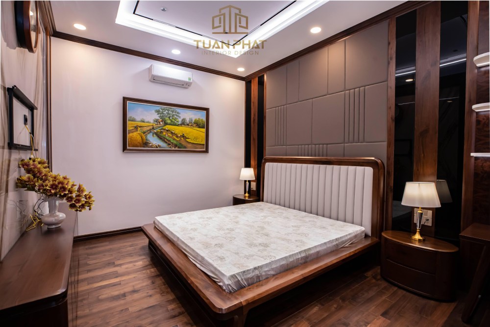 combo nội thất phòng ngủ gỗ óc chó