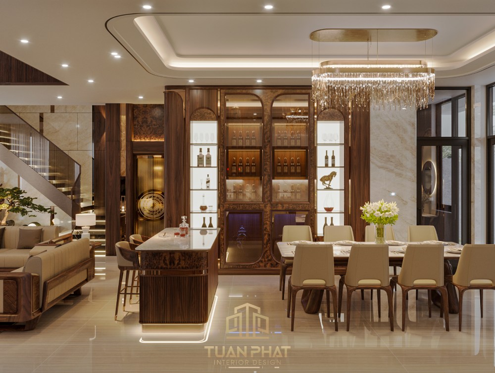 dự án nội thất gỗ óc chó tại tiền giang