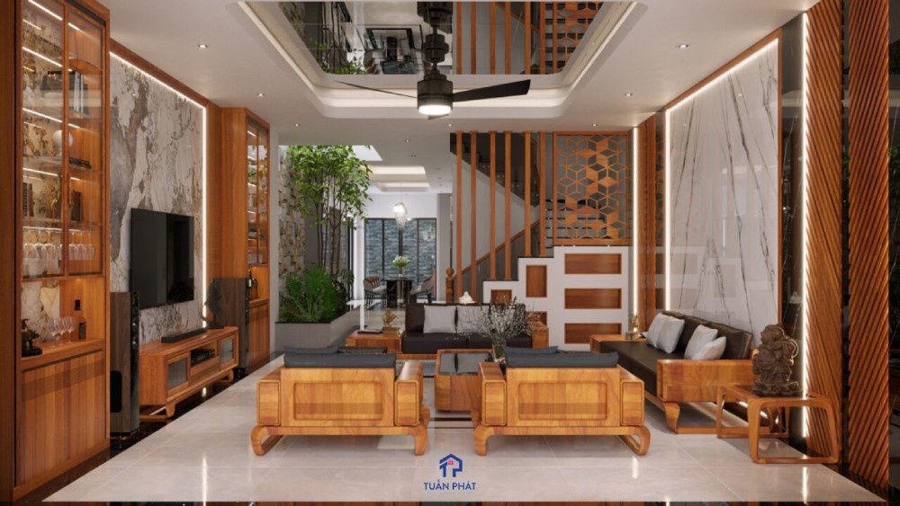dự án thi công gỗ gõ đỏ Tuấn Phát