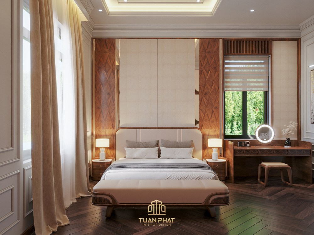 giường ngủ gỗ óc chó bọc da cao cấp