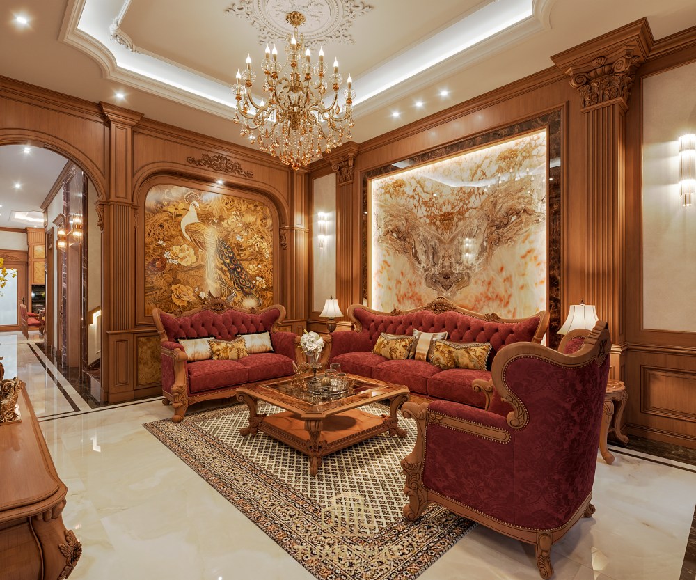mẫu phòng khách cổ điển