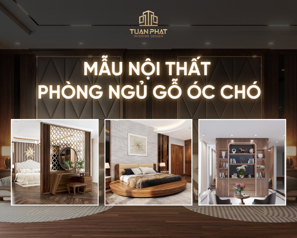 nội thất phòng ngủ gỗ óc chó