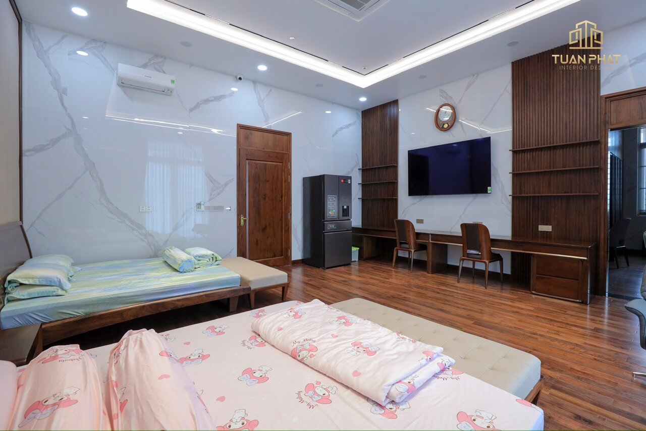 Phòng ngủ đôi gỗ óc chó Cần Thơ