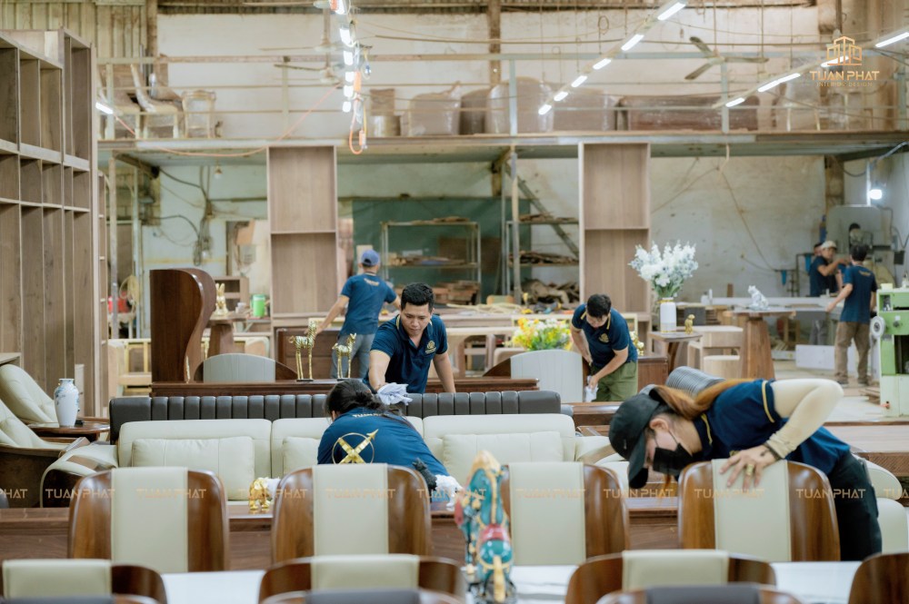 showroom phòng khách tân cổ điển
