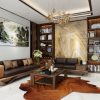 Sofa gỗ óc chó nhà phố