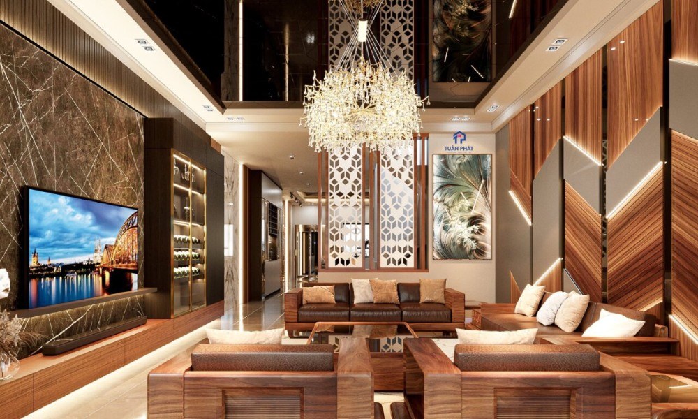 Sofa gỗ óc chó sang trọng