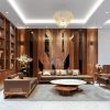 Sofa gỗ óc chó sang trọng
