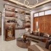 Sofa gỗ óc chó tối giản