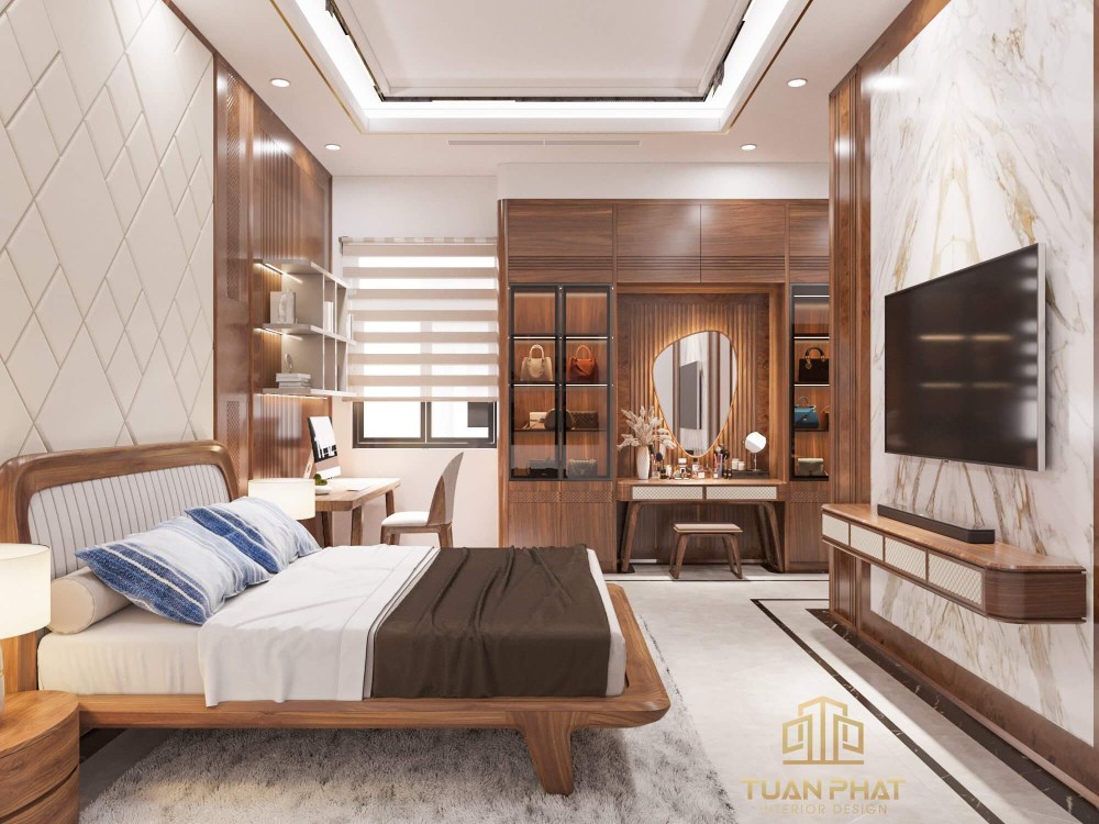 thi công nội thất gỗ óc chó cao cấp