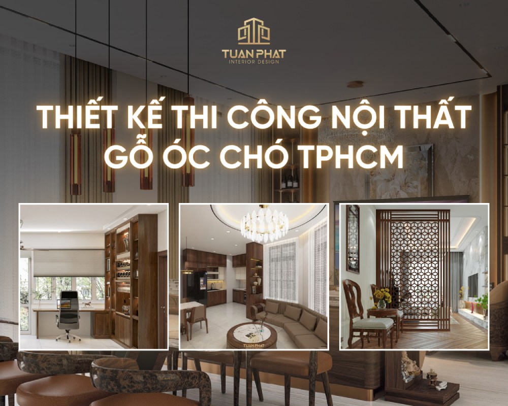 thi công nội thất gỗ óc chó TPHCM