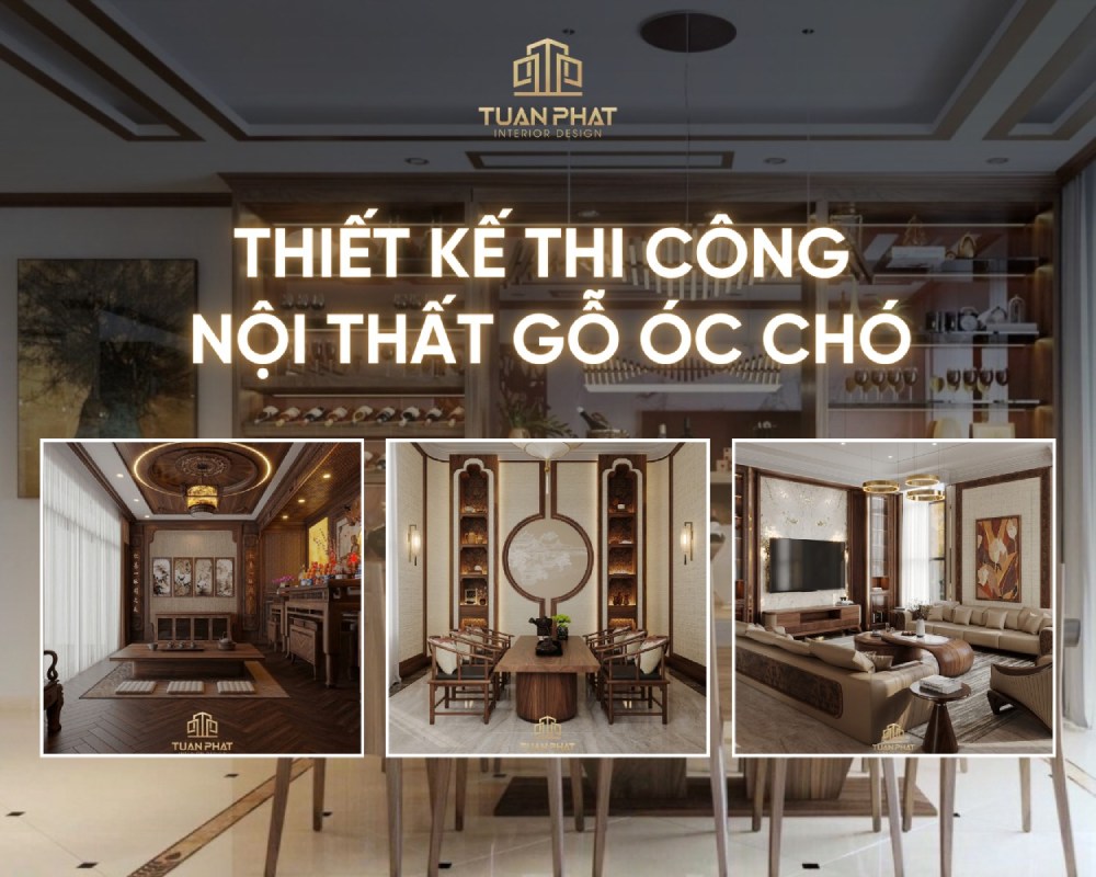 thi công nội thất gỗ óc chó