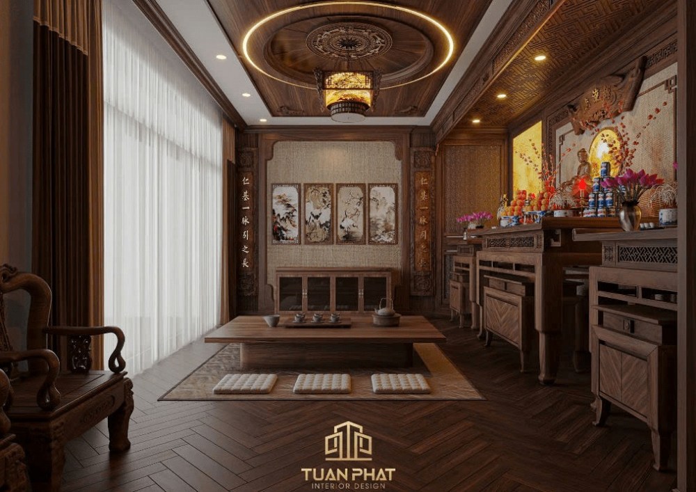 thiết kế phòng thờ gỗ cần thơ