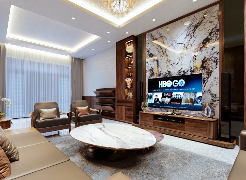 Thiết kế thi công nội thất gỗ óc chó tại Tiền Giang