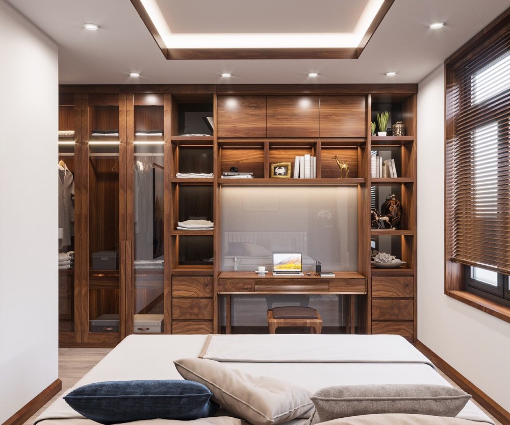 tủ gỗ óc chó phòng ngủ đẹp