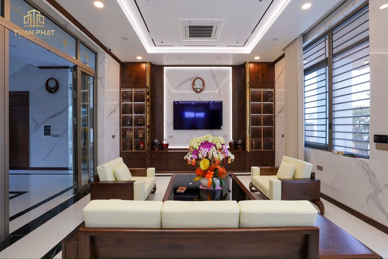 Tủ tivi, kệ trang trí gỗ óc chó Cần thơ