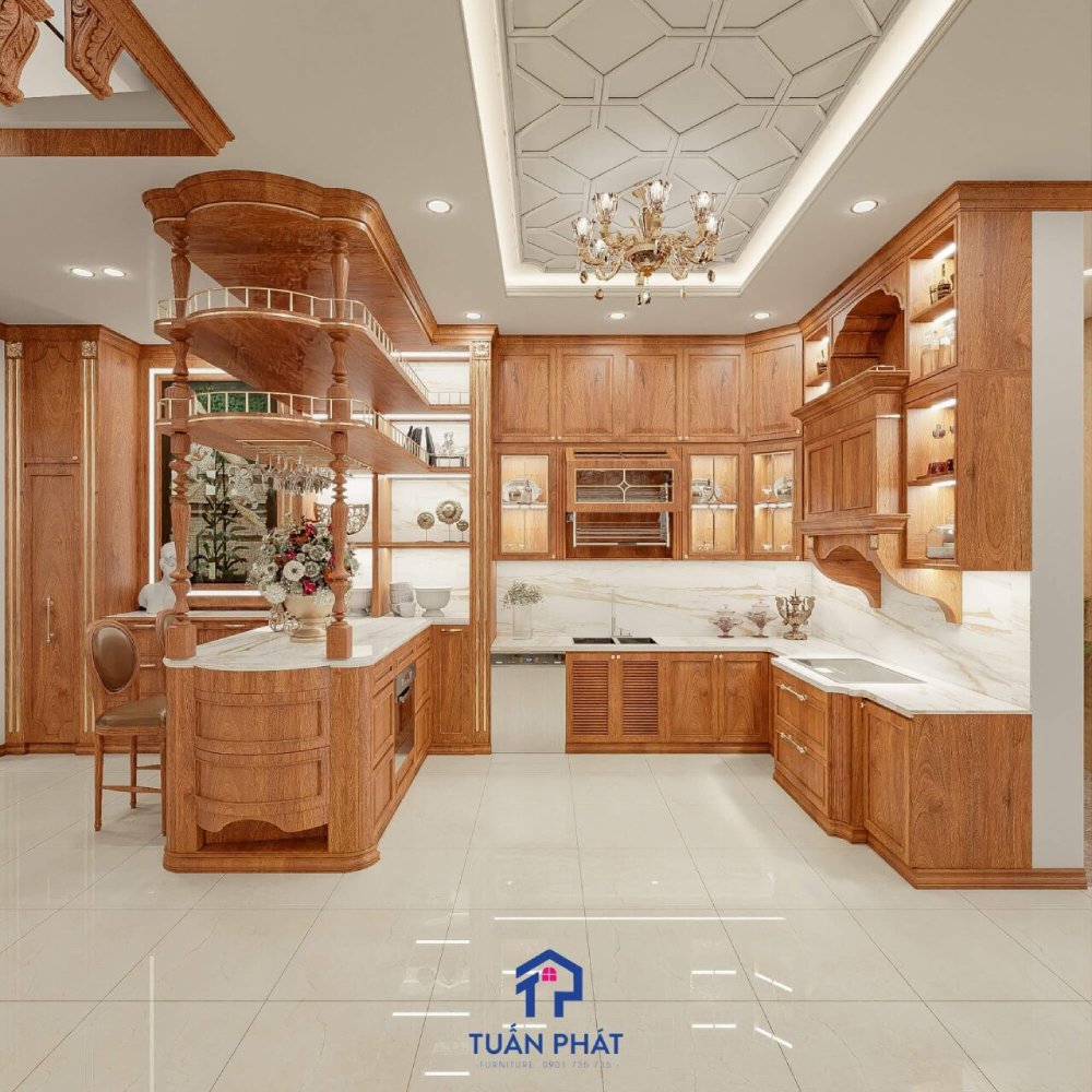 xưởng nội thất gỗ gõ đỏ cho biệt thự