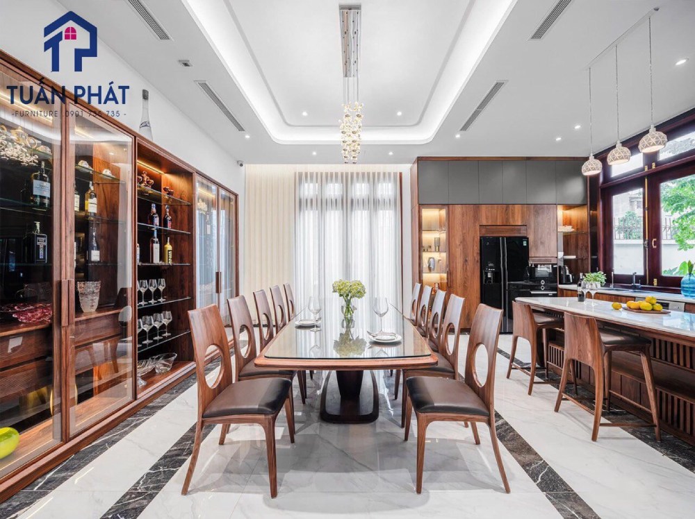 mẫu thiết kế nội thất phòng ăn biệt thự đẹp